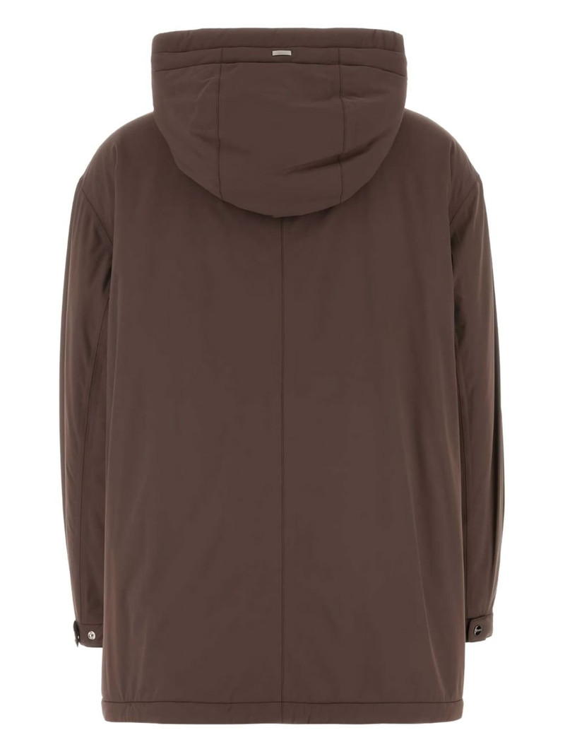 Herno hooded belted jacket outlook