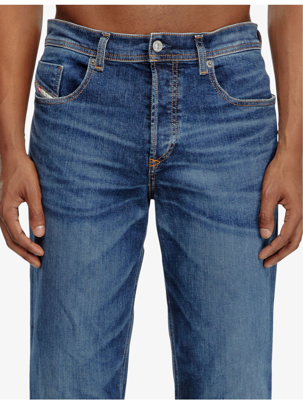 2023 D-Finitive brand-patch regular-fit stretch-denim jeans - 5