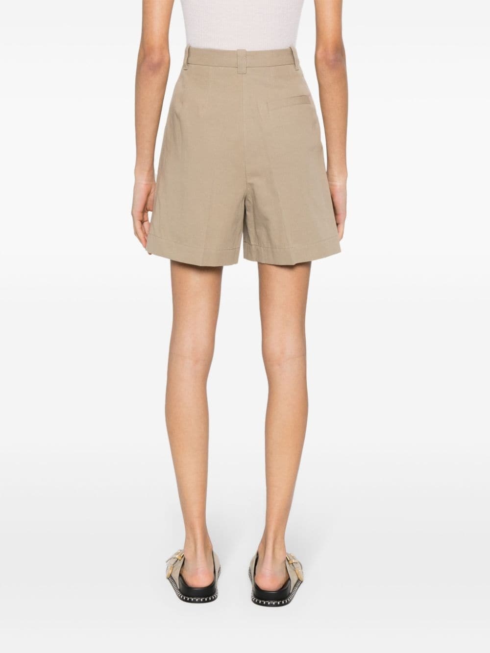 poplin cotton-blend shorts - 4