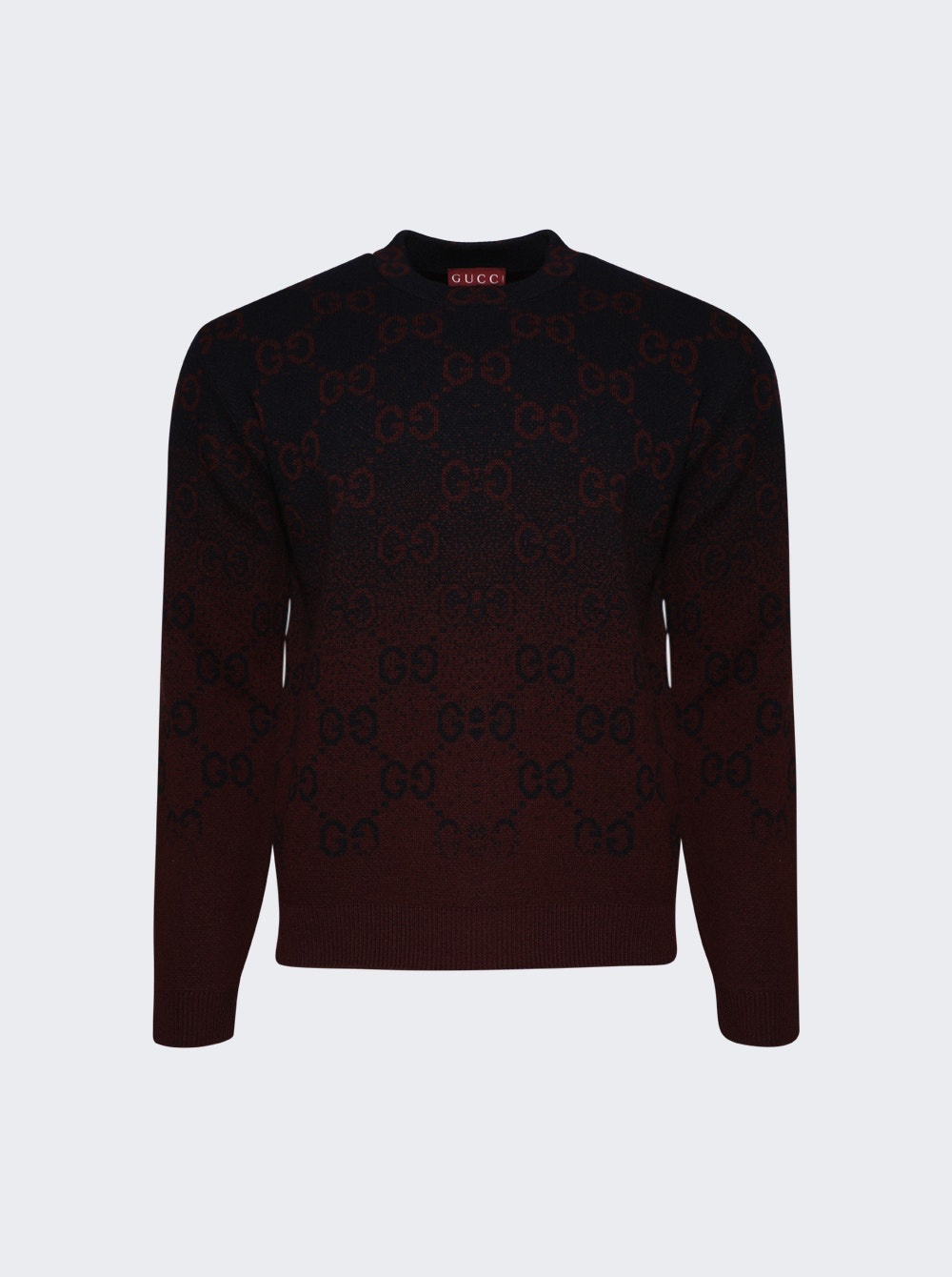 Jacquard Sweater Ink And Bordeaux - 1