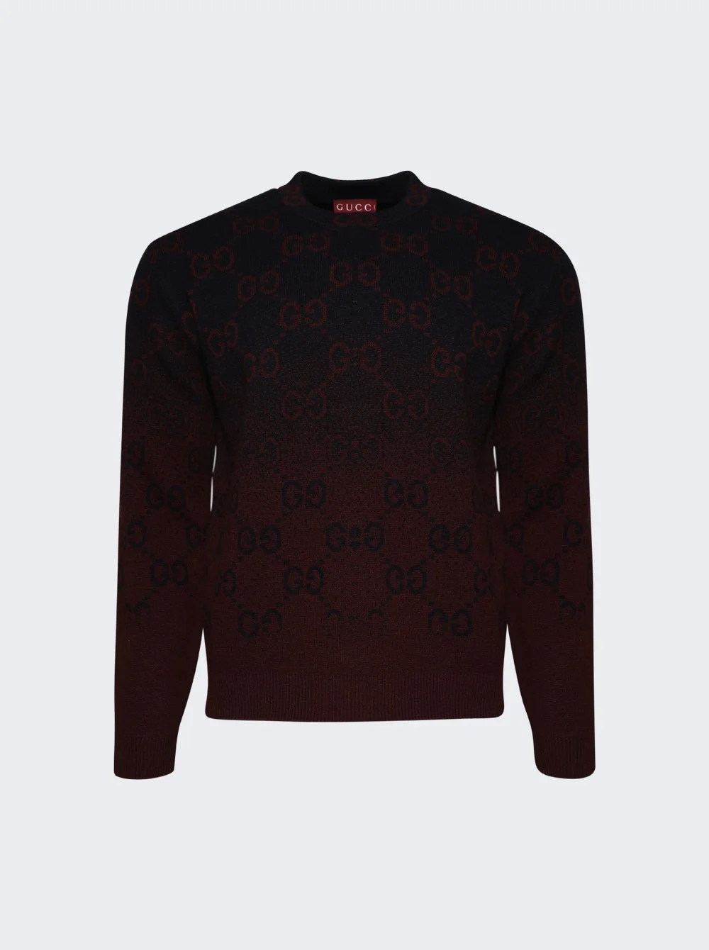 Jacquard Sweater Ink And Bordeaux - 1