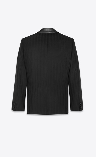 SAINT LAURENT single-breasted striped jacket in wool outlook