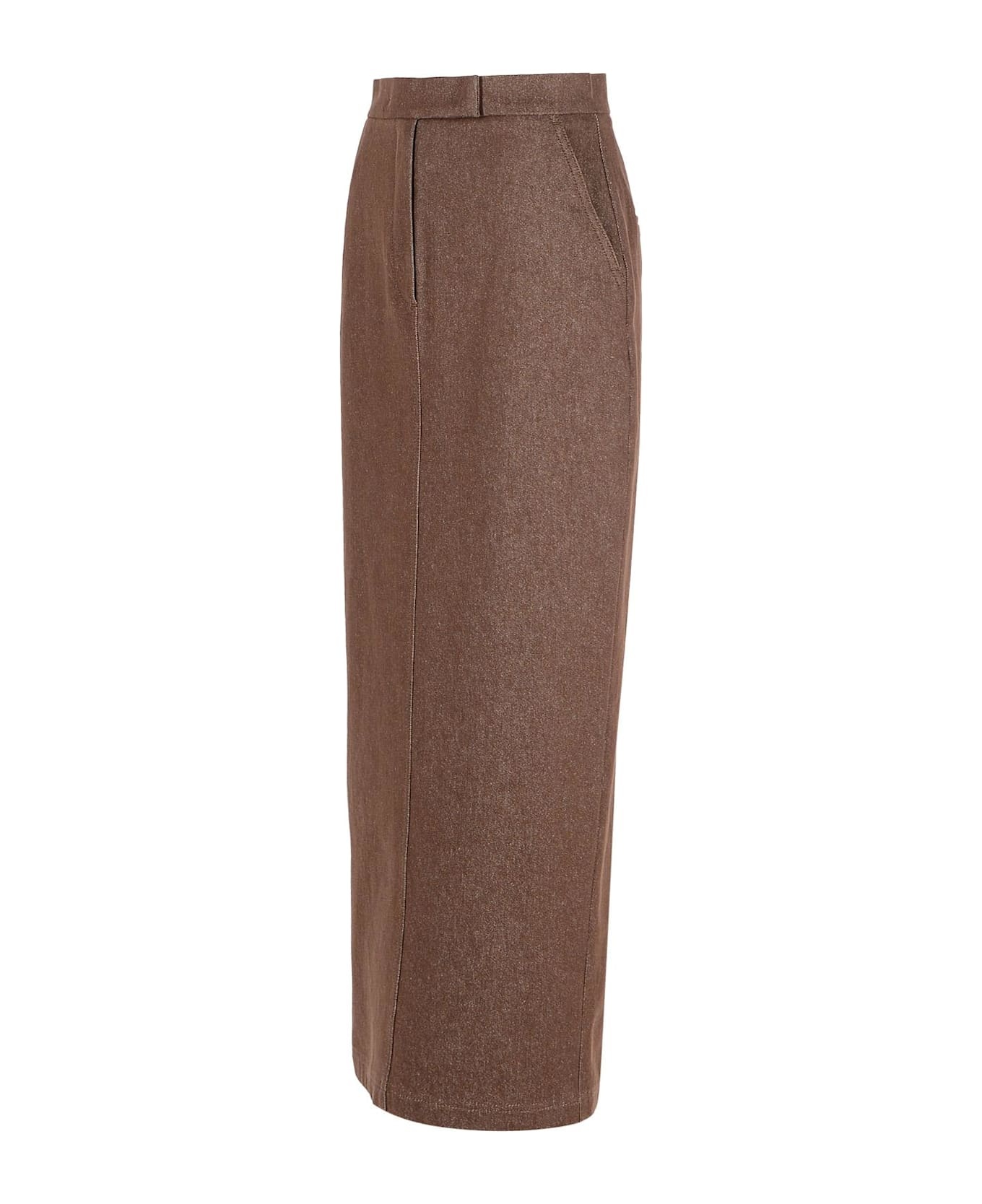 'pianosa' Brown Cotton Skirt - 2