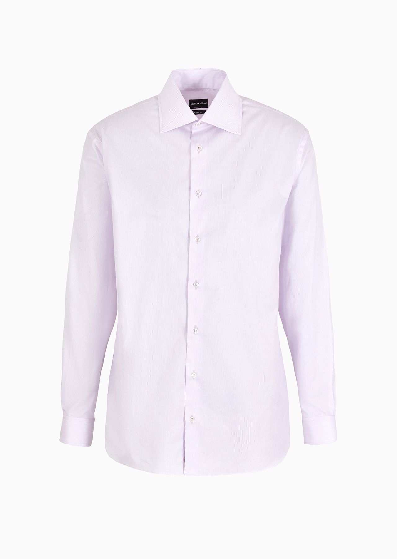 Regular-fit shirt in micro-striped luxury cotton - 1