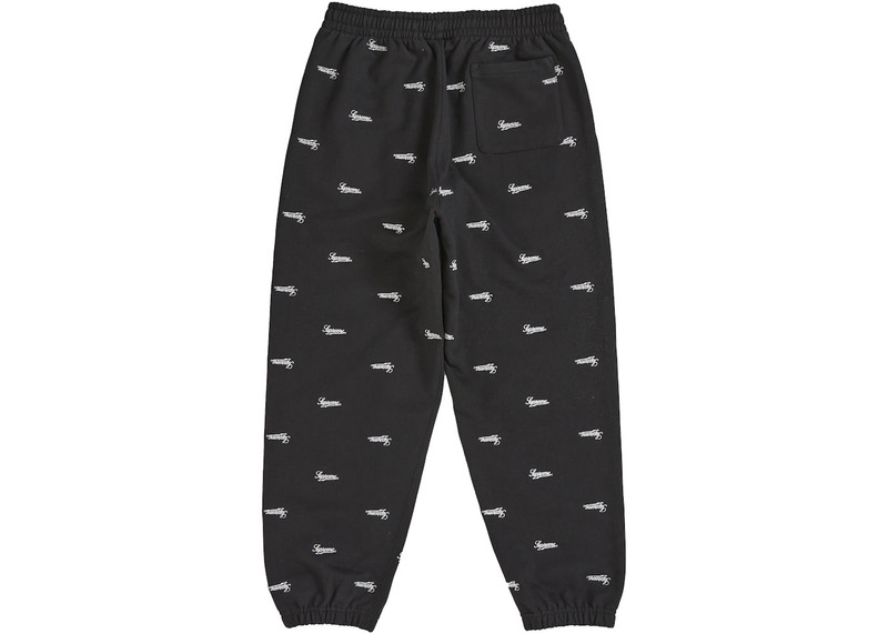 Supreme Supreme Repeat Script Sweatpant Black outlook