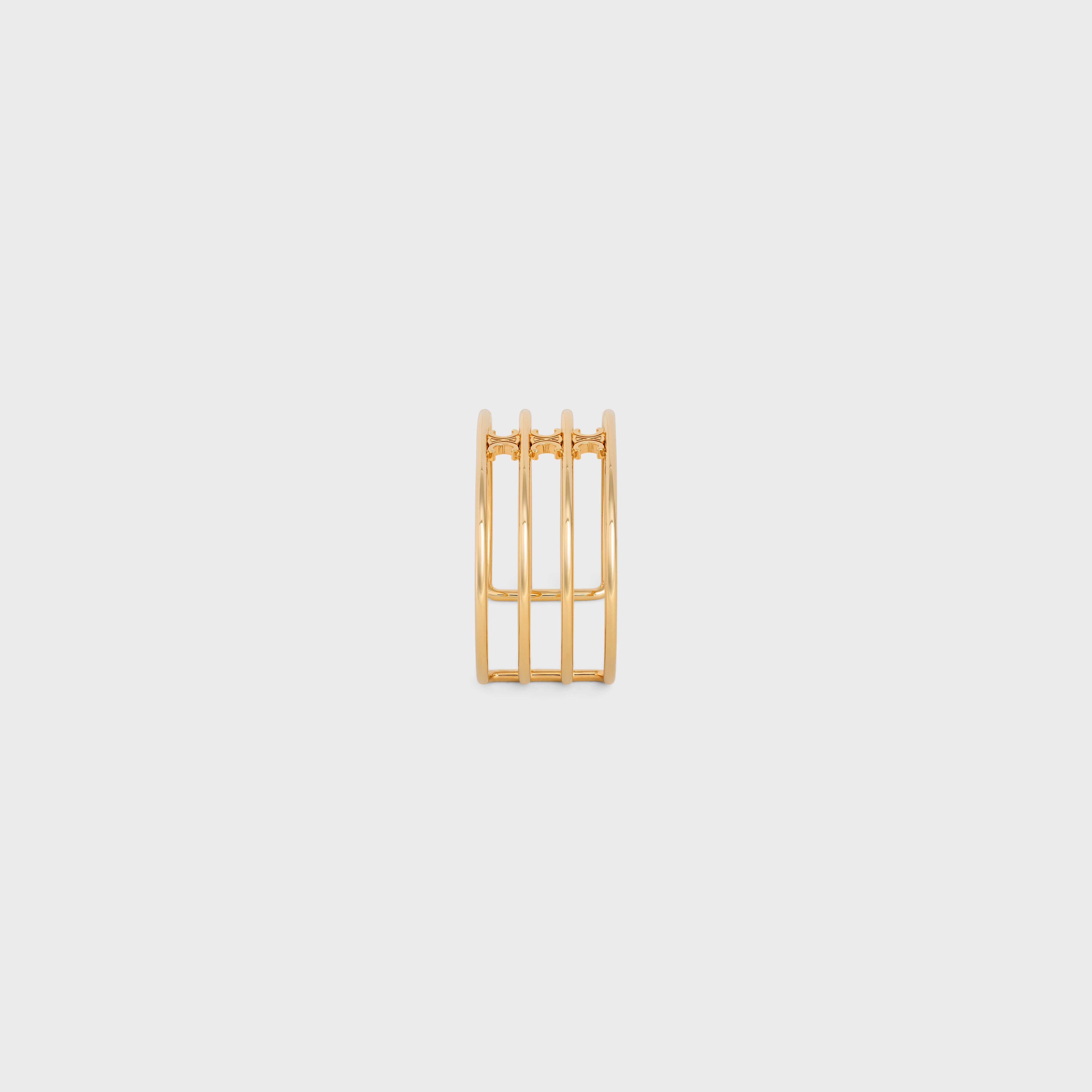 Triomphe Cage Cuff in Brass with Gold Finish - 3