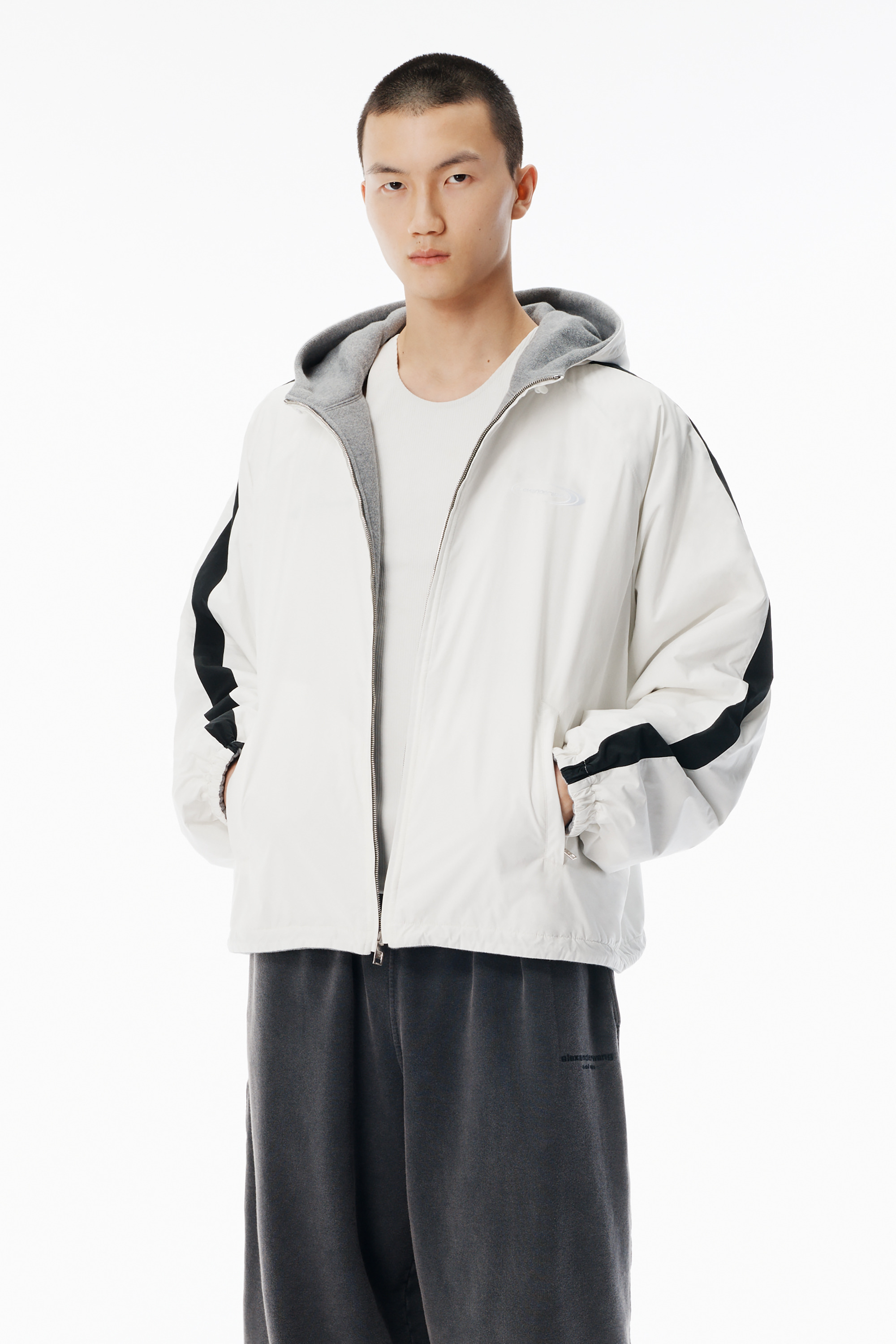 Black Reversible Track Jacket - 2
