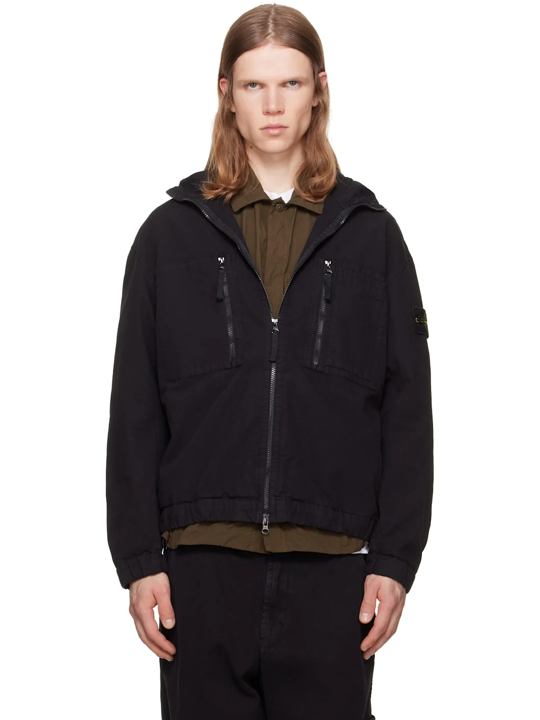 Black 1200011 Organic Cotton Ripstop Jacket - 1
