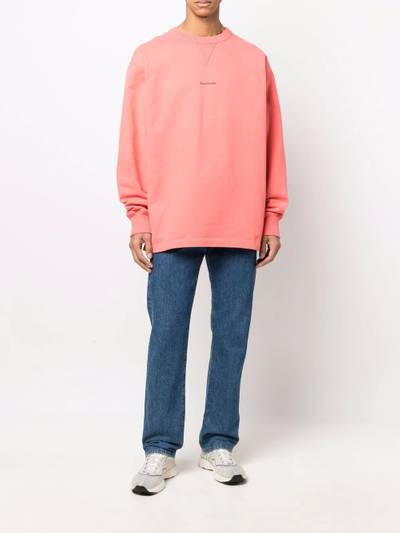 Acne Studios logo-print organic cotton sweatshirt outlook