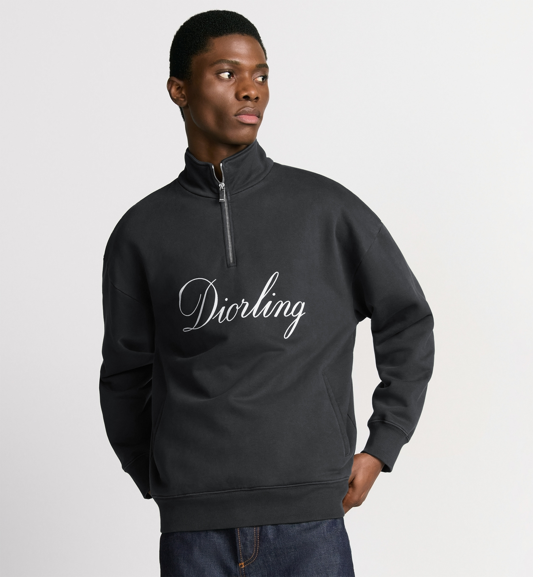 Diorling Sweatshirt with Zipped Collar - 2