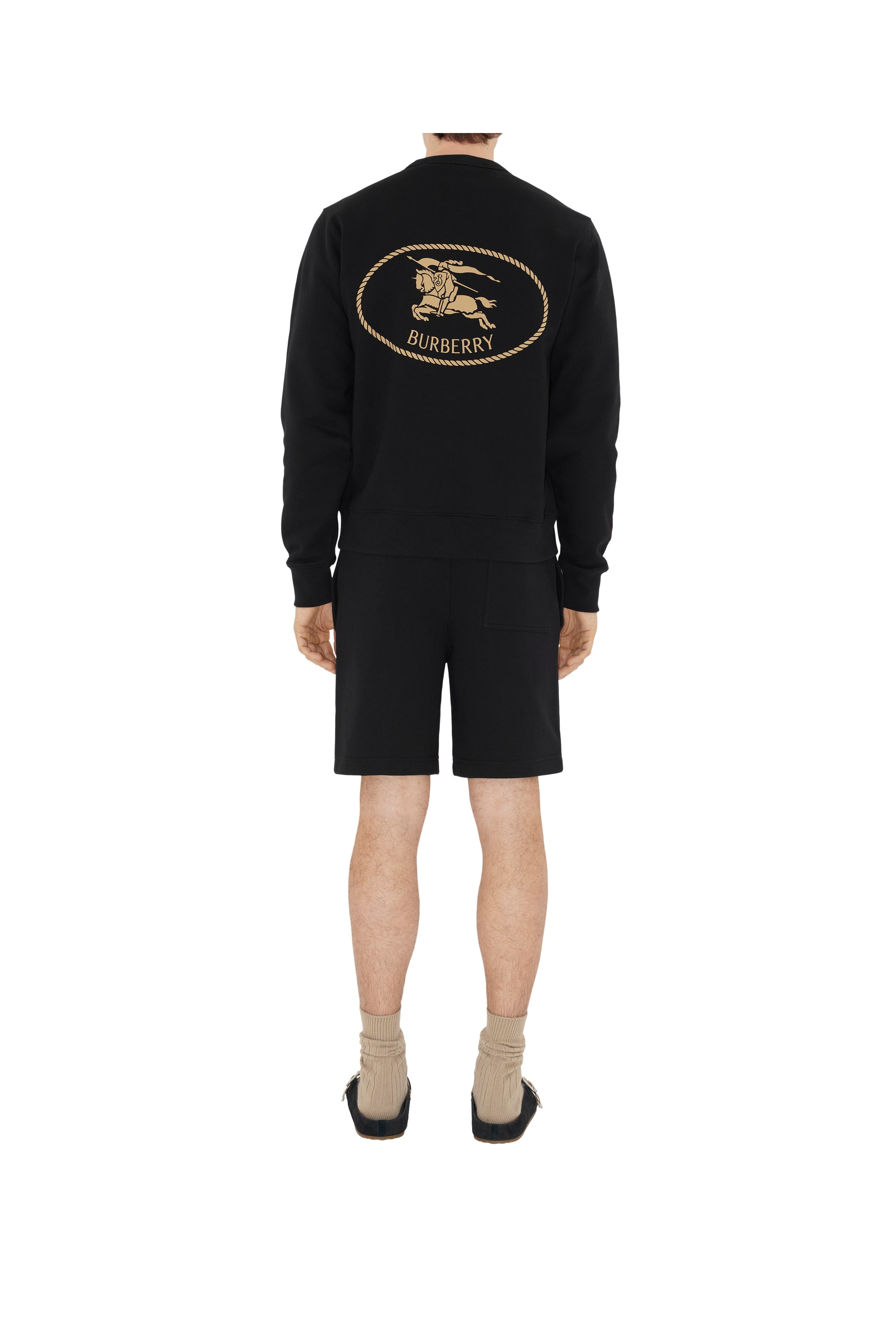 burberry Knight Stamp Cotton Sweatshirt in Black at Nordstrom - 2