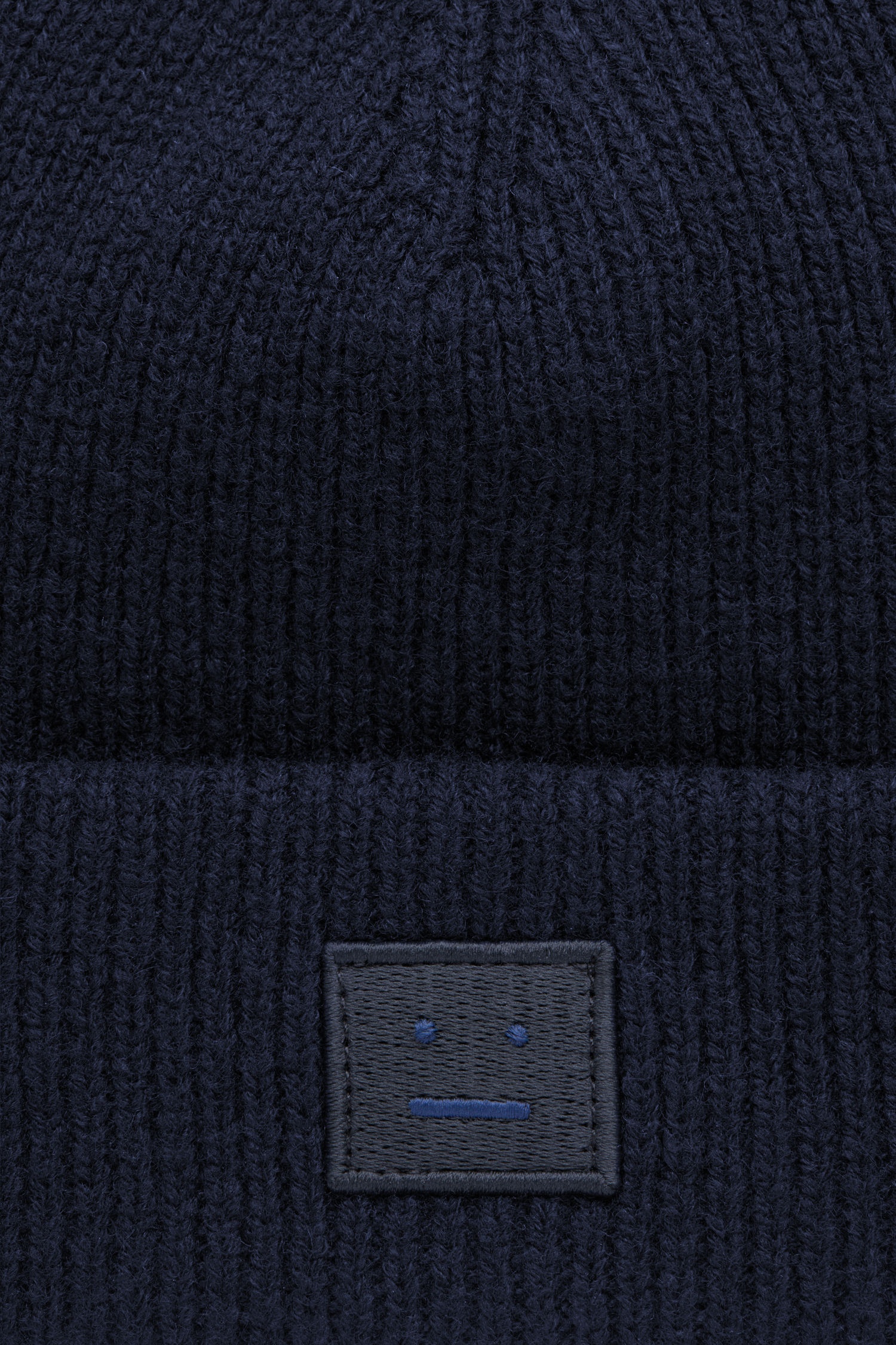 Face patch beanie navy blue - 2