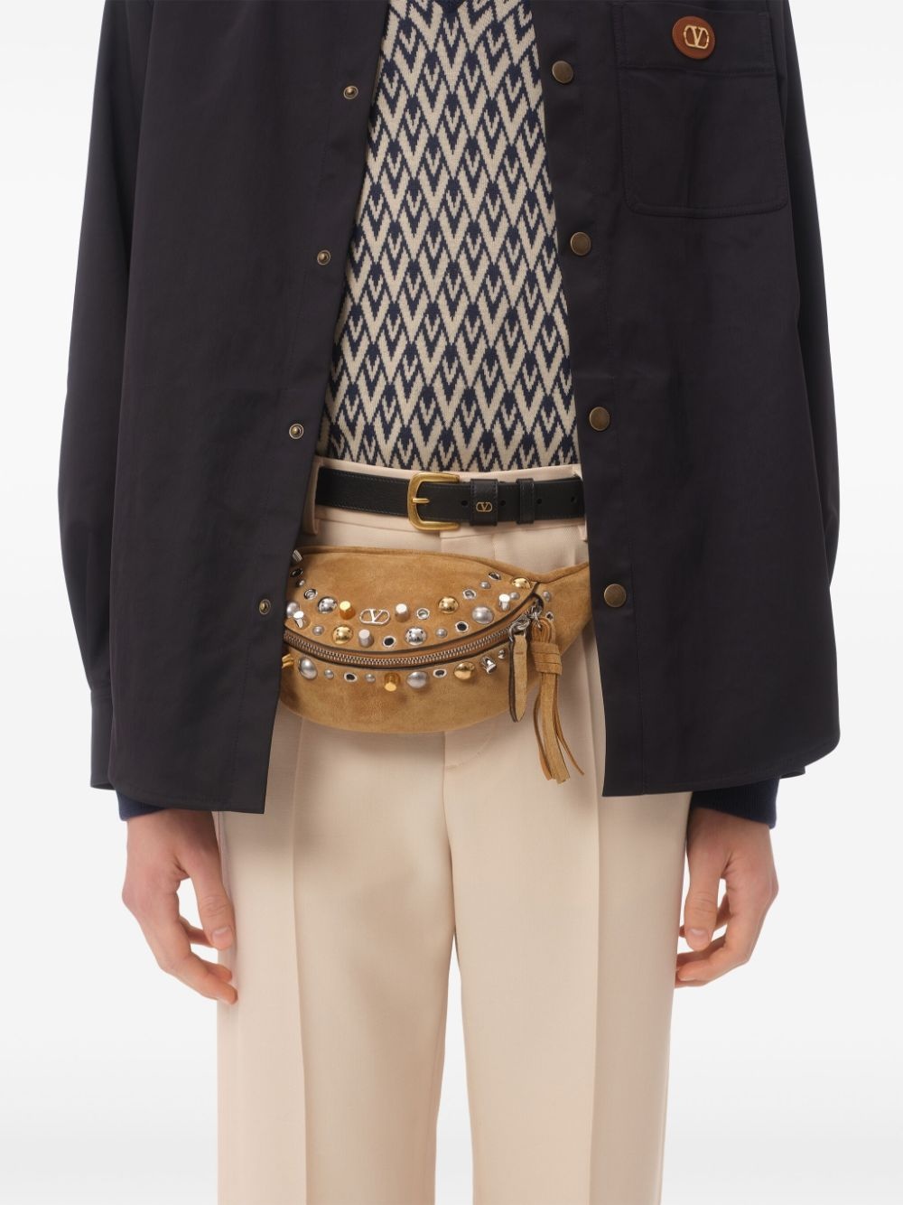 VLogo Signature-patch shirt jacket - 4