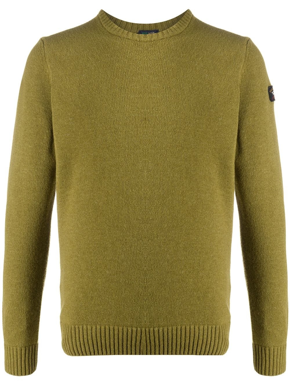 crew neck rib-trimmed jumper - 1