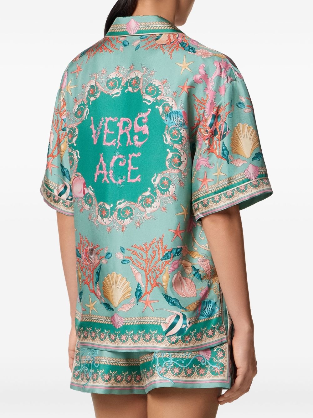 Underwater Barocco silk shirt - 4