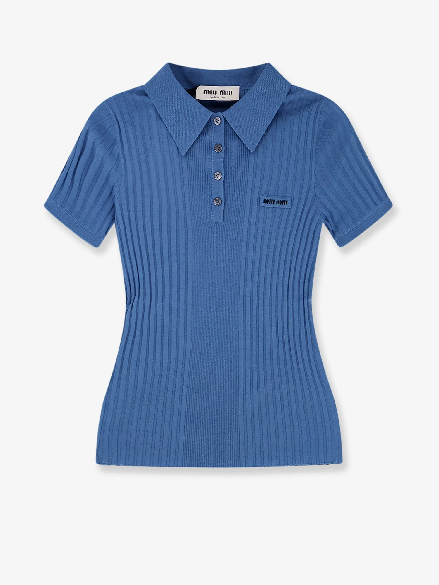 Miu Miu Virgin Wool Polo Shirt - 1