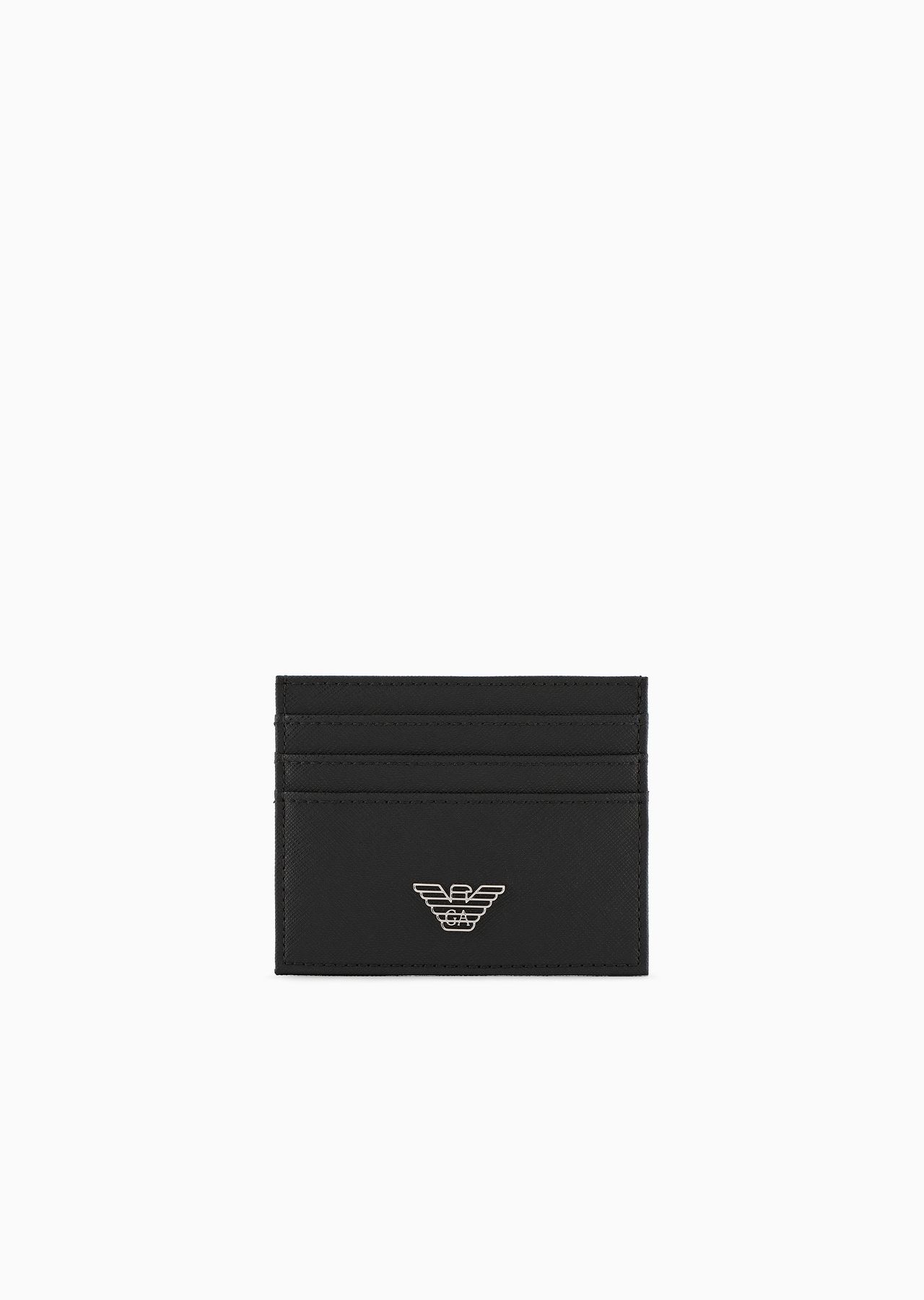 ASV gift box with regenerated Saffiano leather wallet and card holder with eagle plate - 1