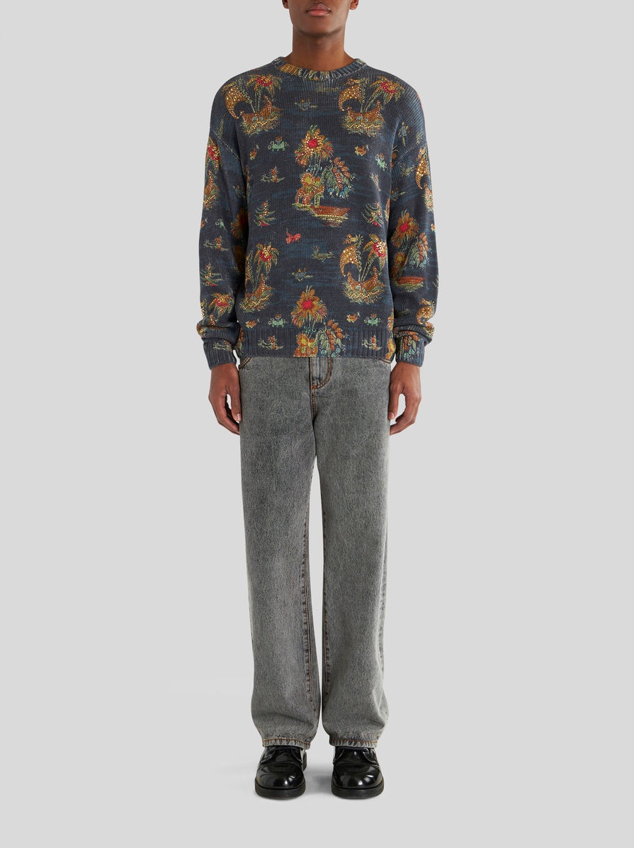 SILK AND LINEN JUMPER WITH APPLICATIONS - 4
