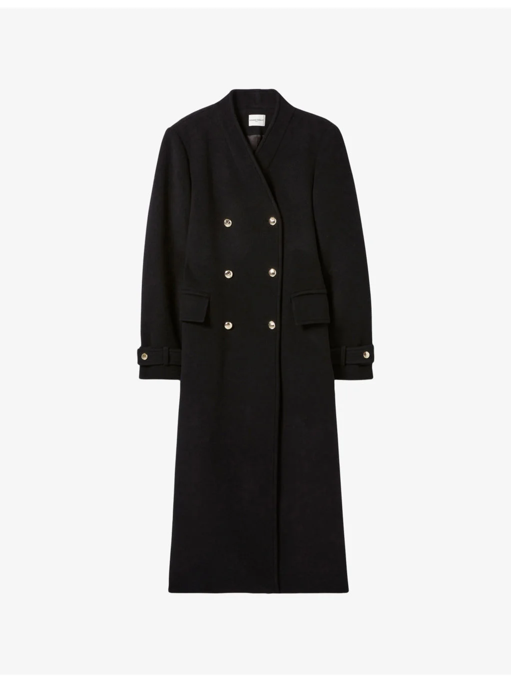 Belted-Waist Double-Breasted Wool-Blend Coat - 1