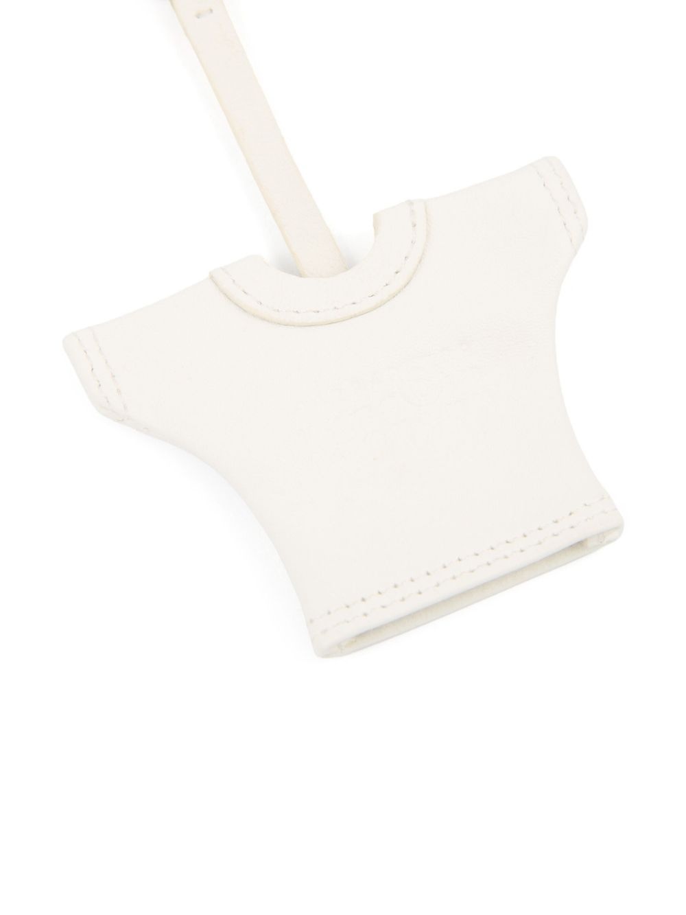 t-shirt leather charm keyring - 2