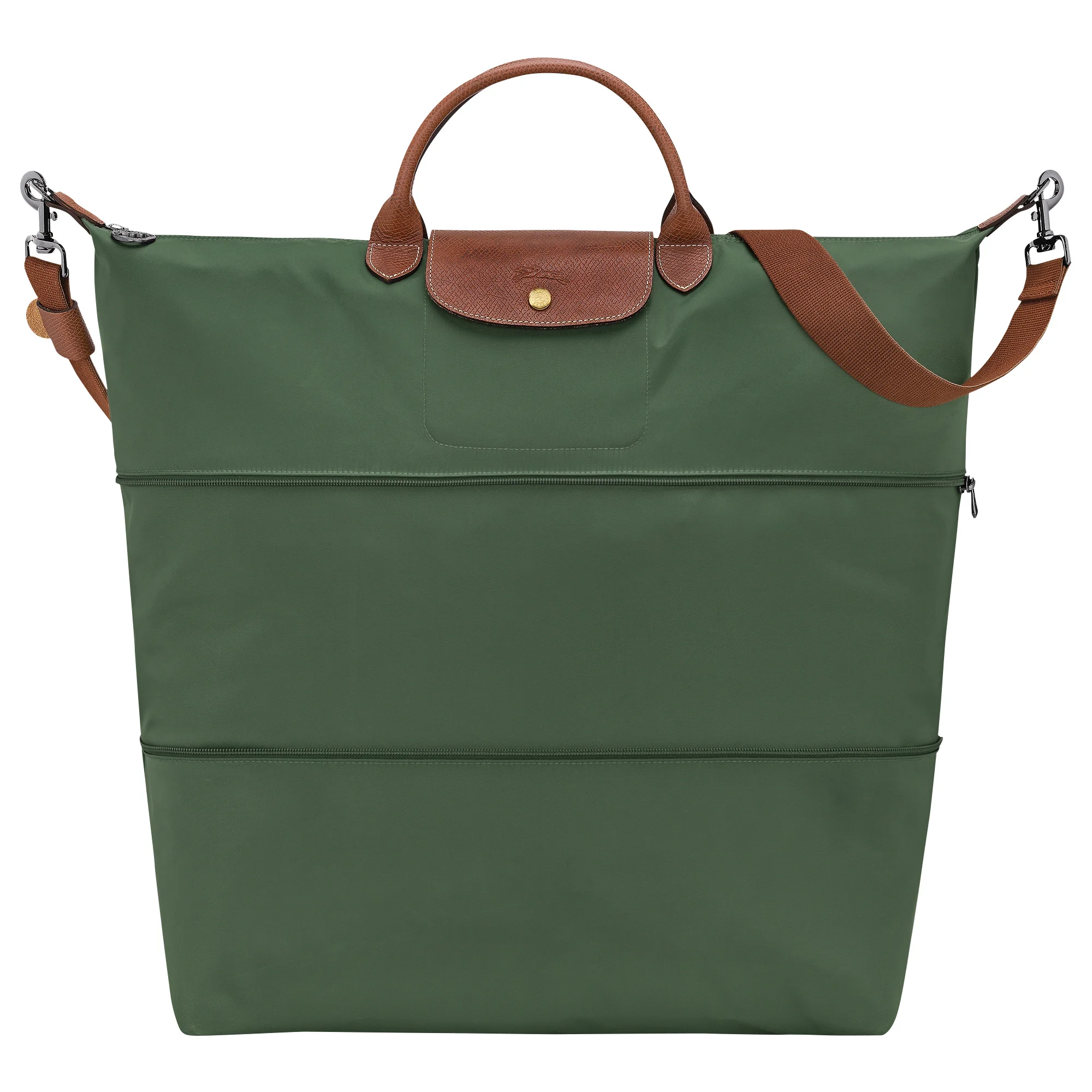 Le Pliage Original Travel bag expandable British Green - Recycled canvas - 1