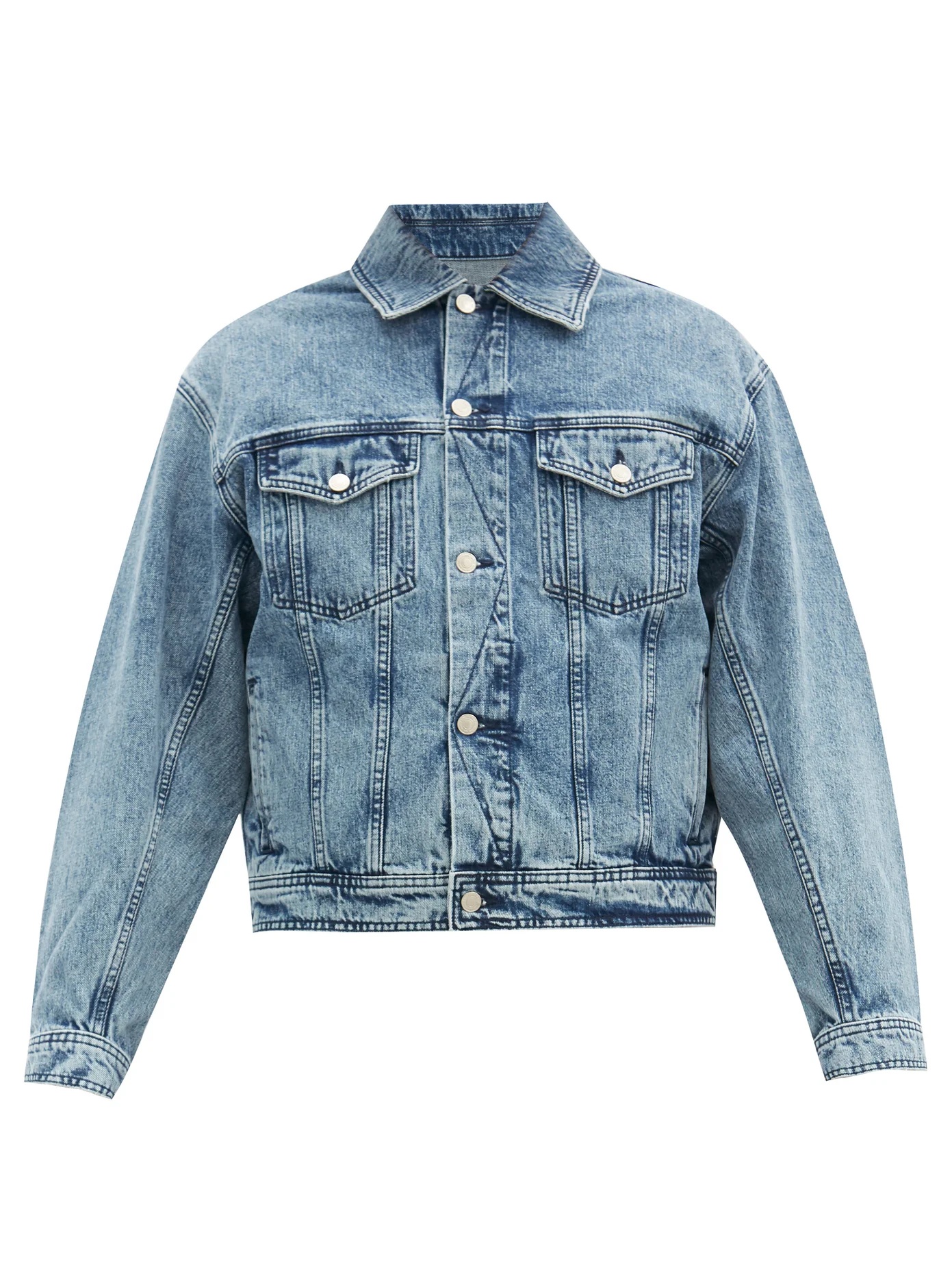 Chest-pocket denim jacket - 1