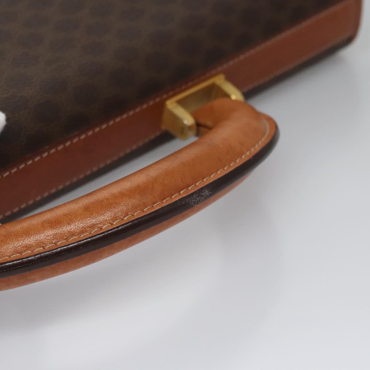 CELINE Macadam Canvas Business Bag Pvc Leather Brown Gold - 7