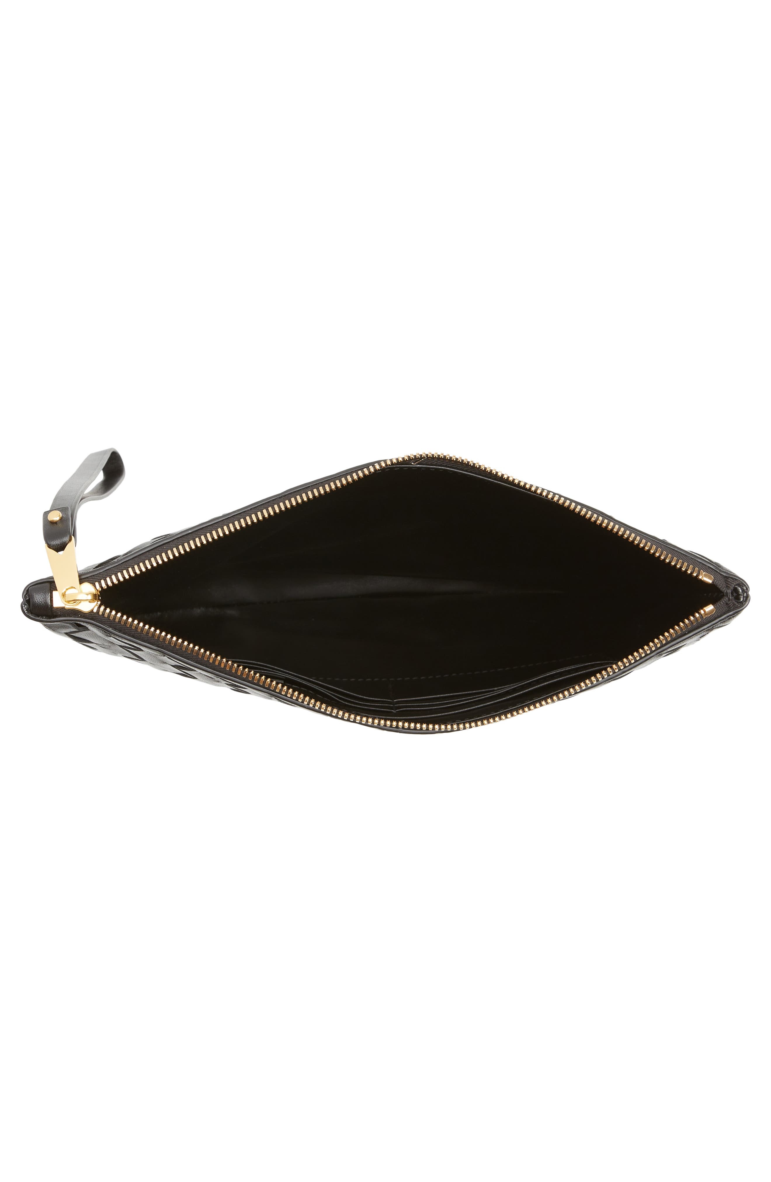 Bottega Veneta Intrecciato Leather Pouch in Black-Gold at Nordstrom - 4