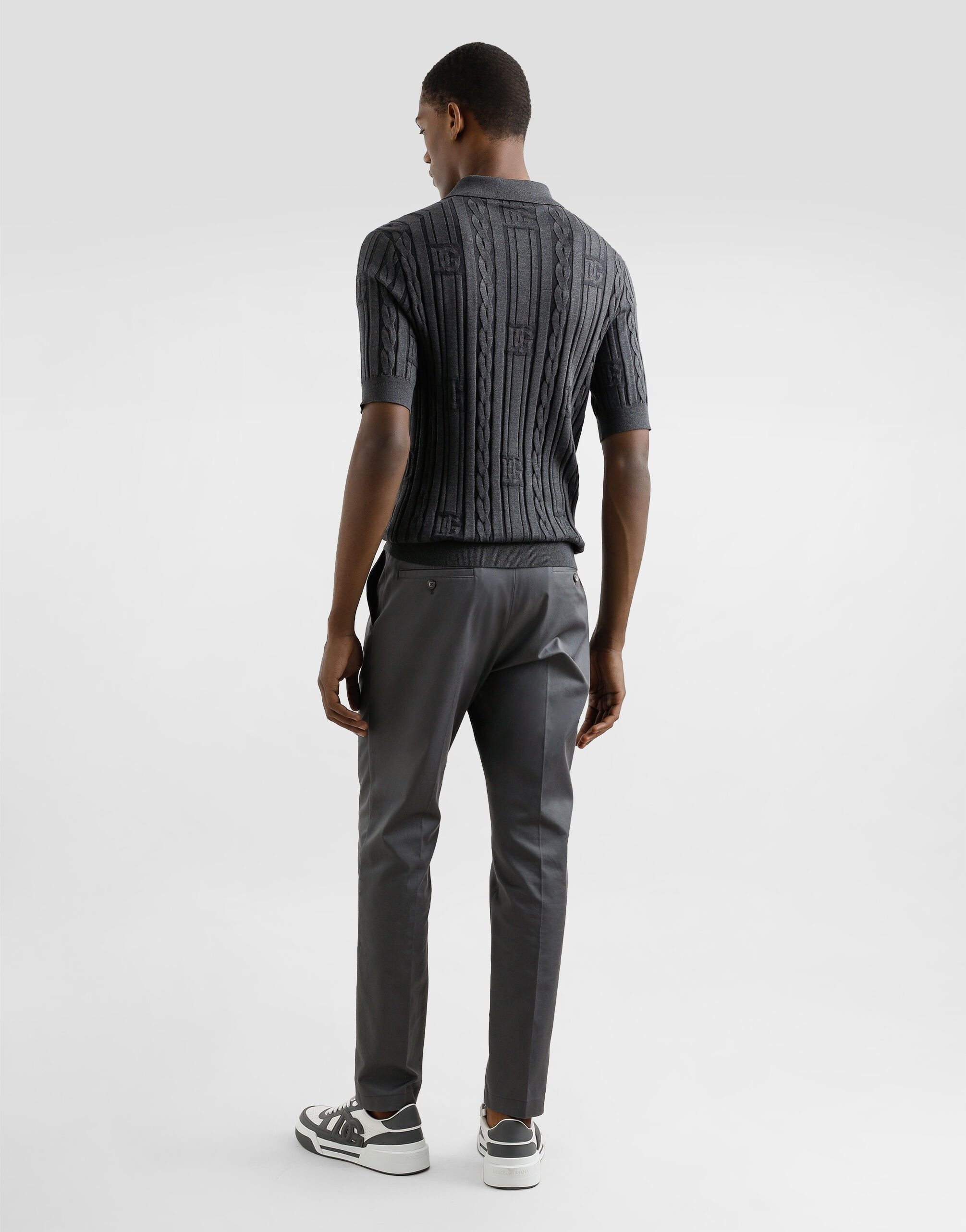 Silk and cotton polo-shirt - 3