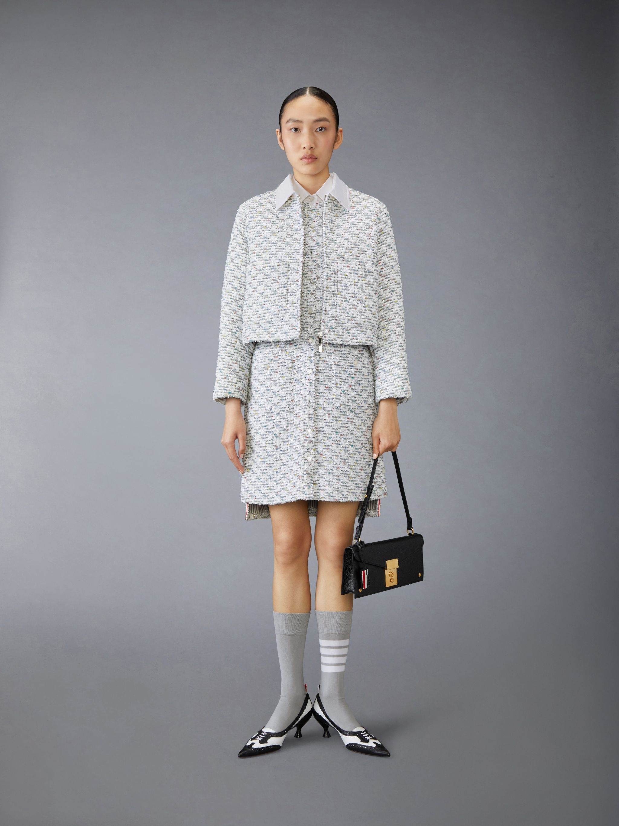 Sequin Tweed Golf Jacket - 3