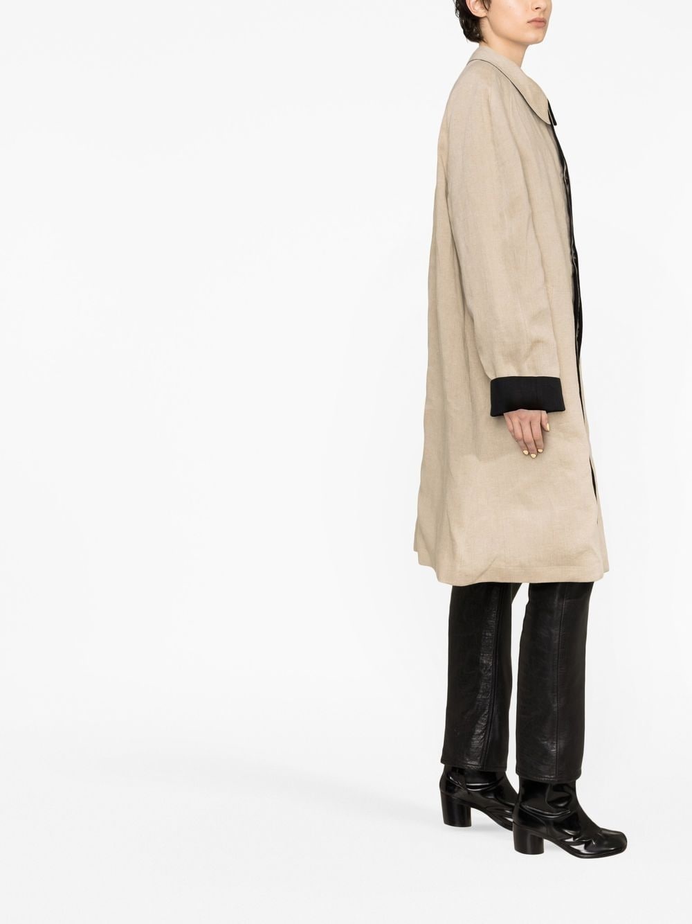 reversible linen coat - 3