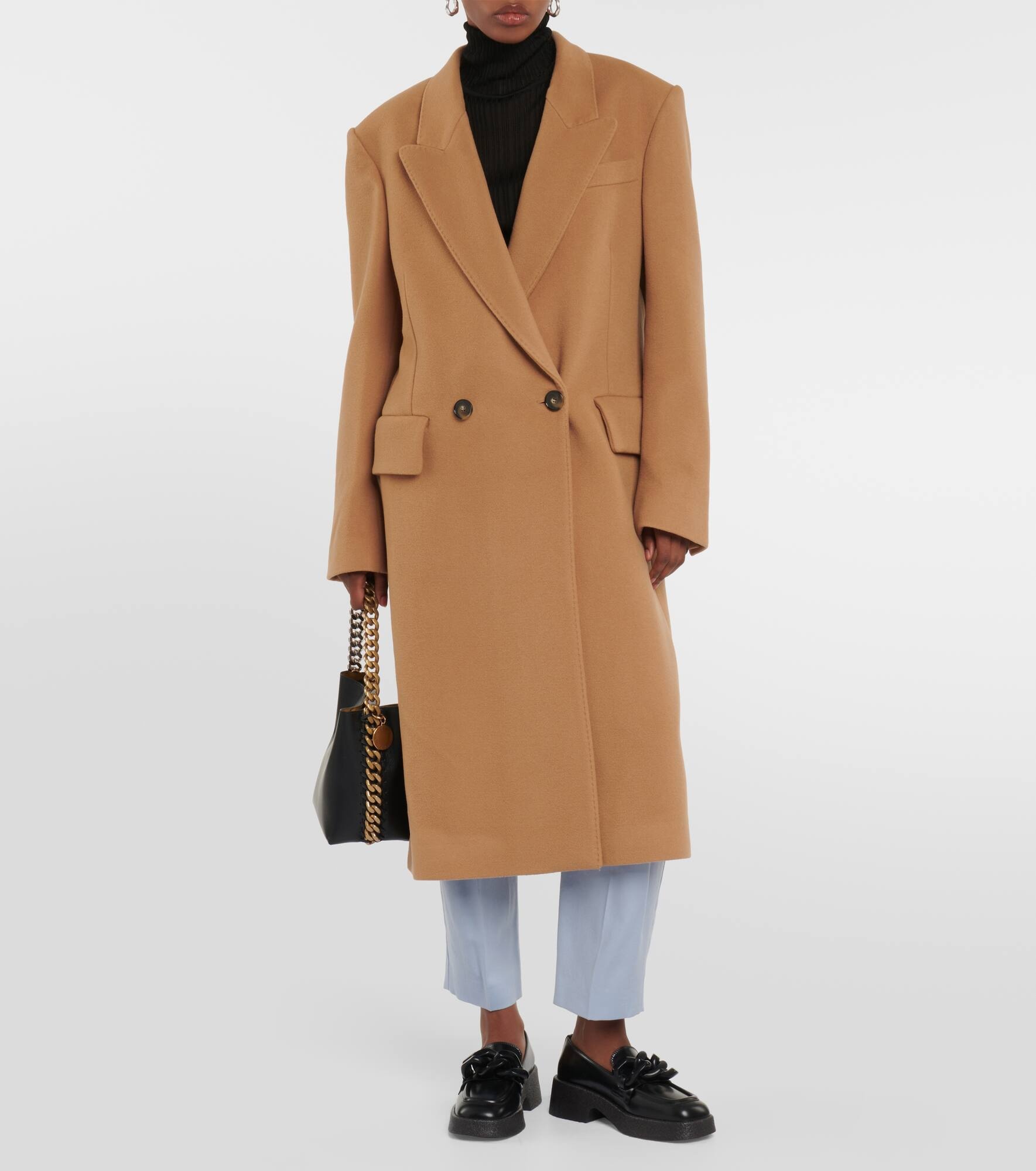 Double-breasted wool coat - 2