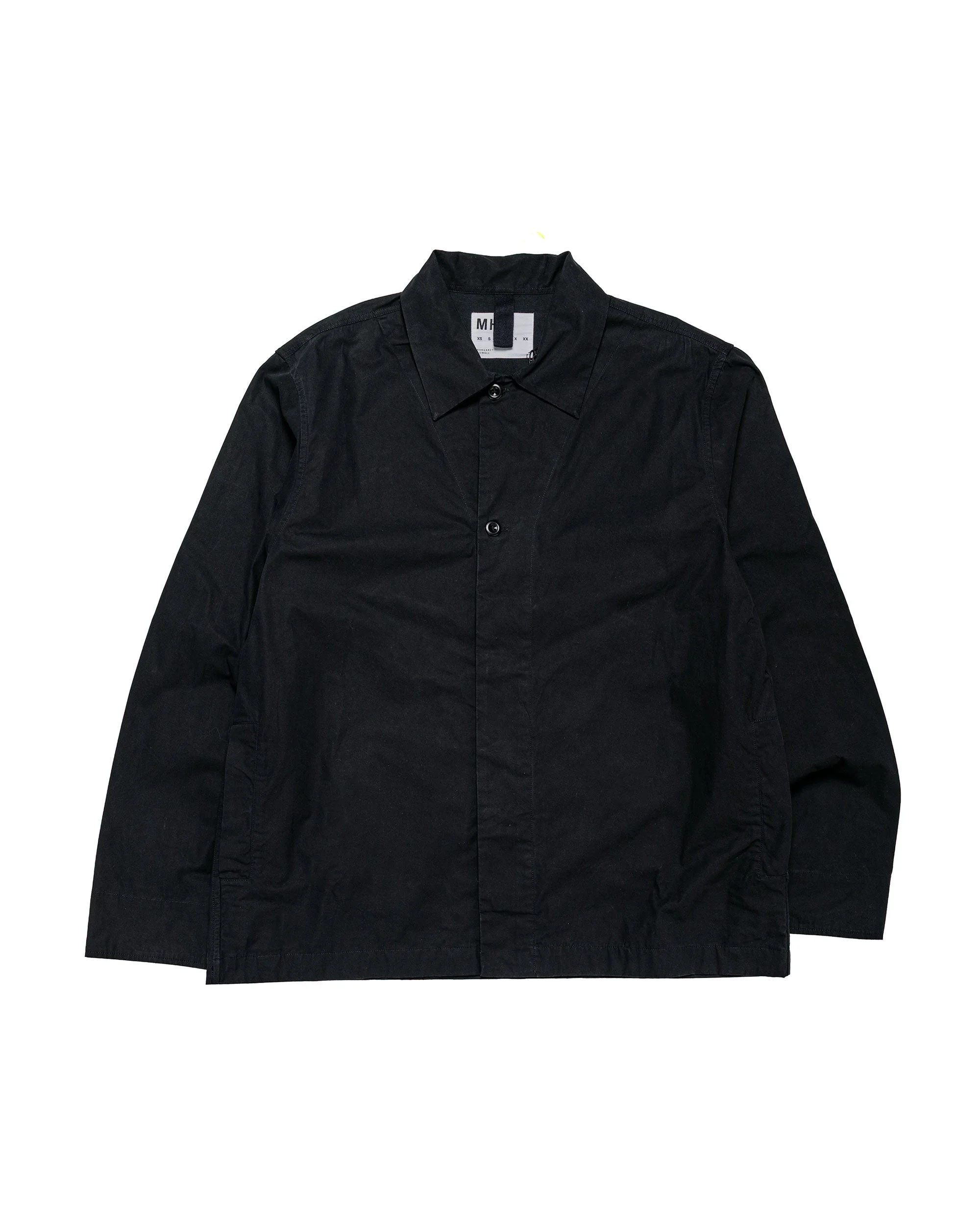 MHL Boxy Overshirt Crisp Cotton Poplin Black - 1
