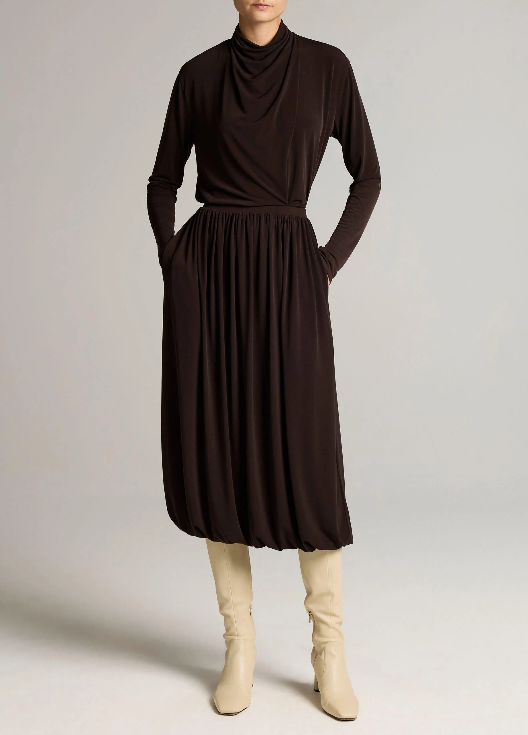 Matte Jersey Bubble Skirt - 1