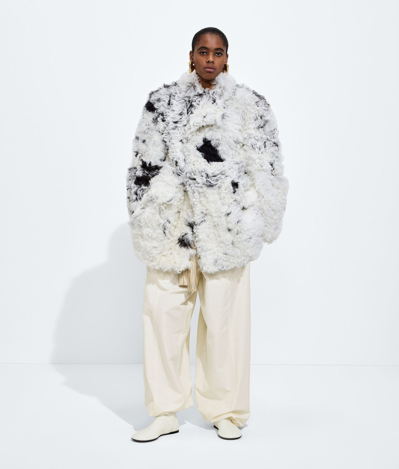 Spotted Curly Shearling Coat 1