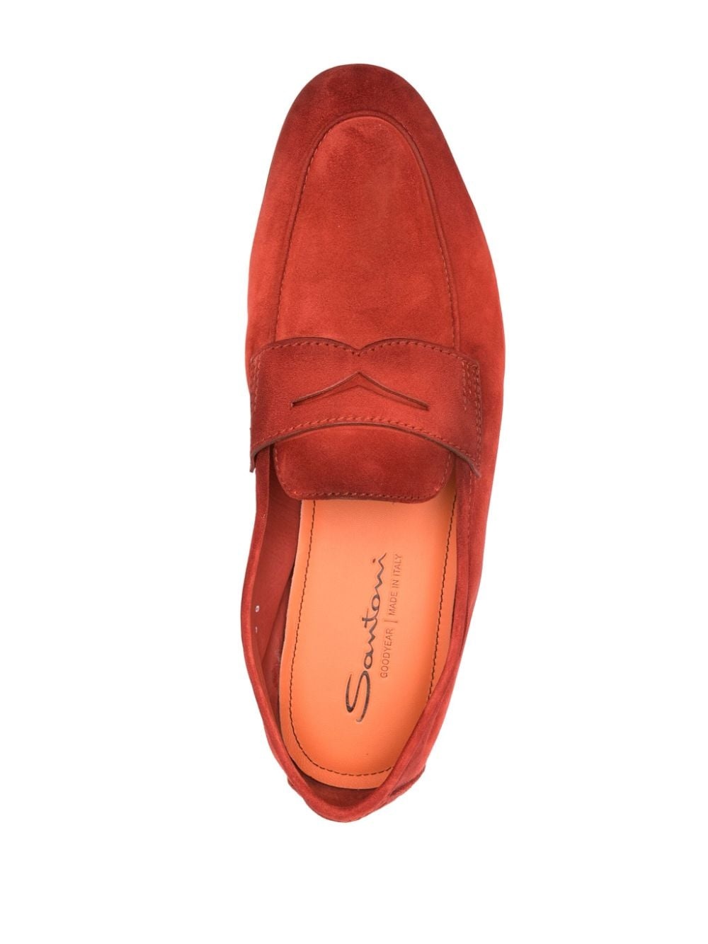penny-slot suede loafers - 4