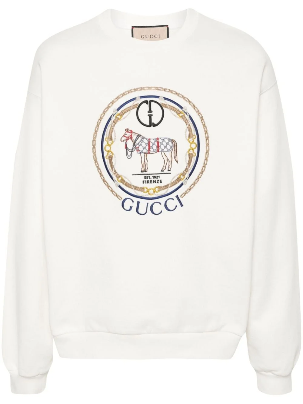 GG-embroidered cotton sweatshirt - 1