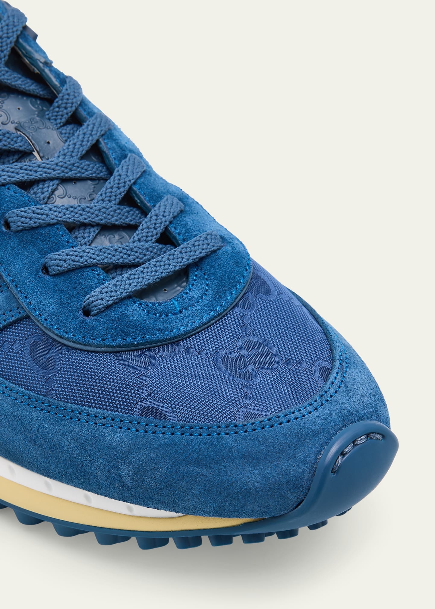 Men's Nora Suede and Nylon Guccissima Retro Sneakers - 6