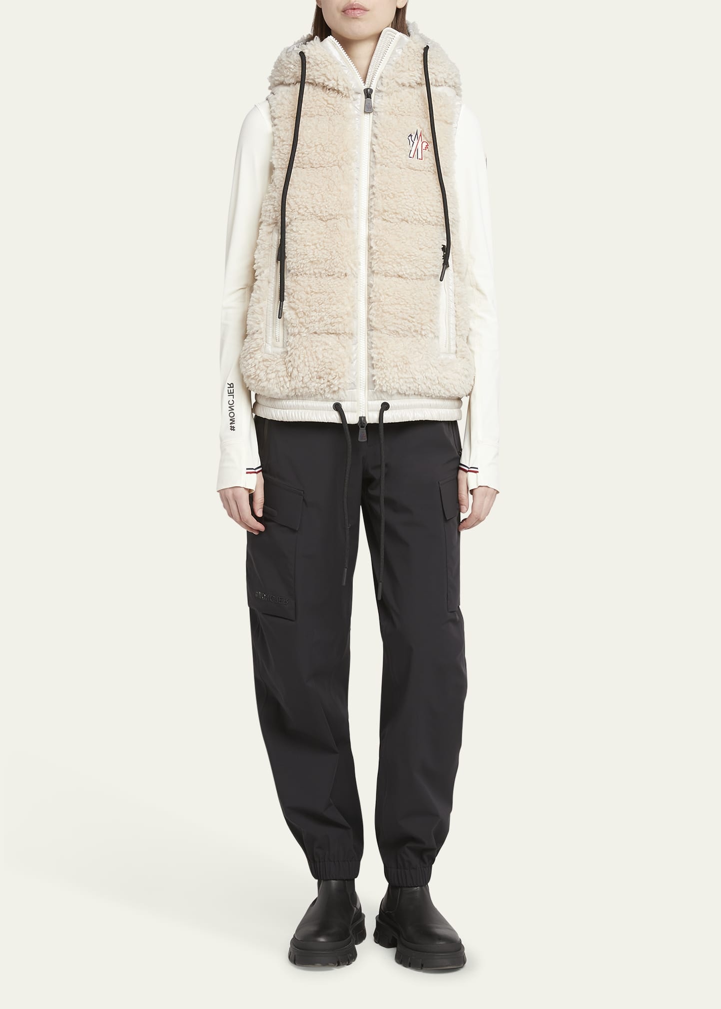 Moncler Grenoble Teddy Fleece Puffer Vest | bergdorfgoodman