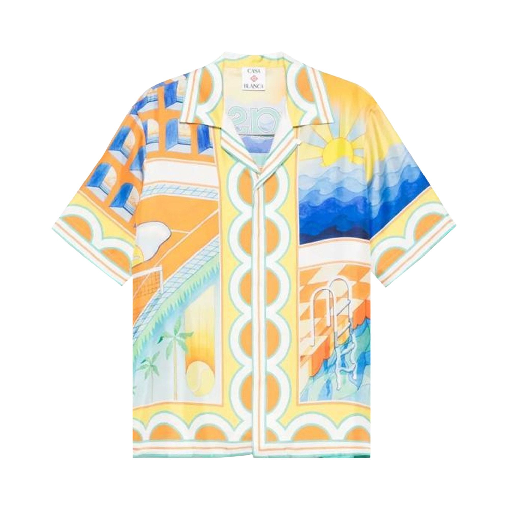 Casablanca Short-Sleeve Cuban Collar Shirt 'Multicolor' - 1