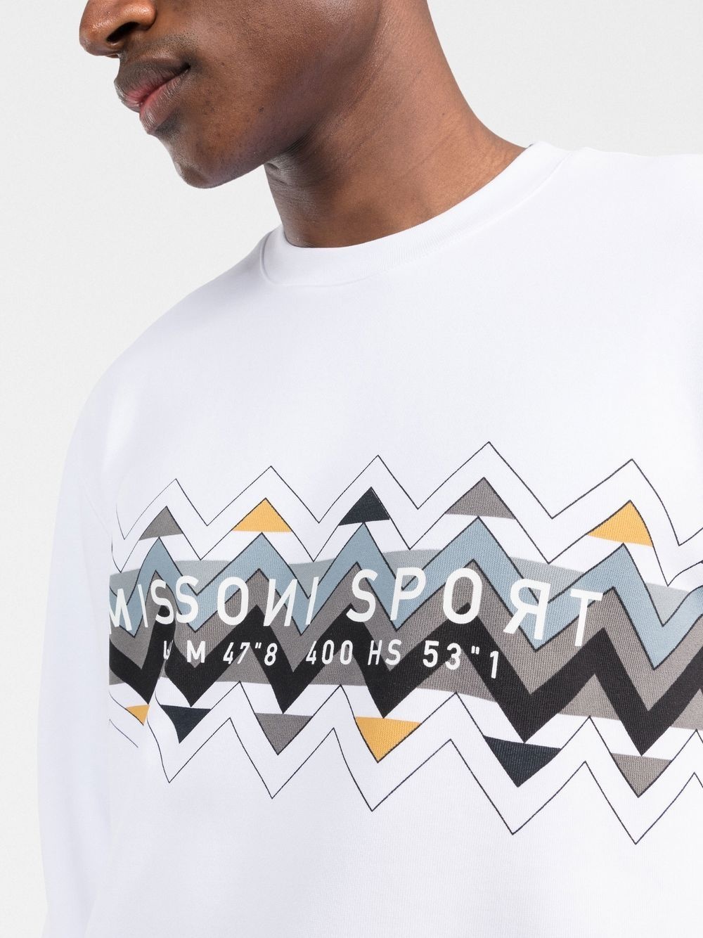 zigzag-print cotton sweatshirt - 5