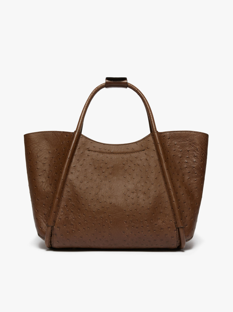 MARINSOSTRICH Small ostrich-print leather Marine Bag 3