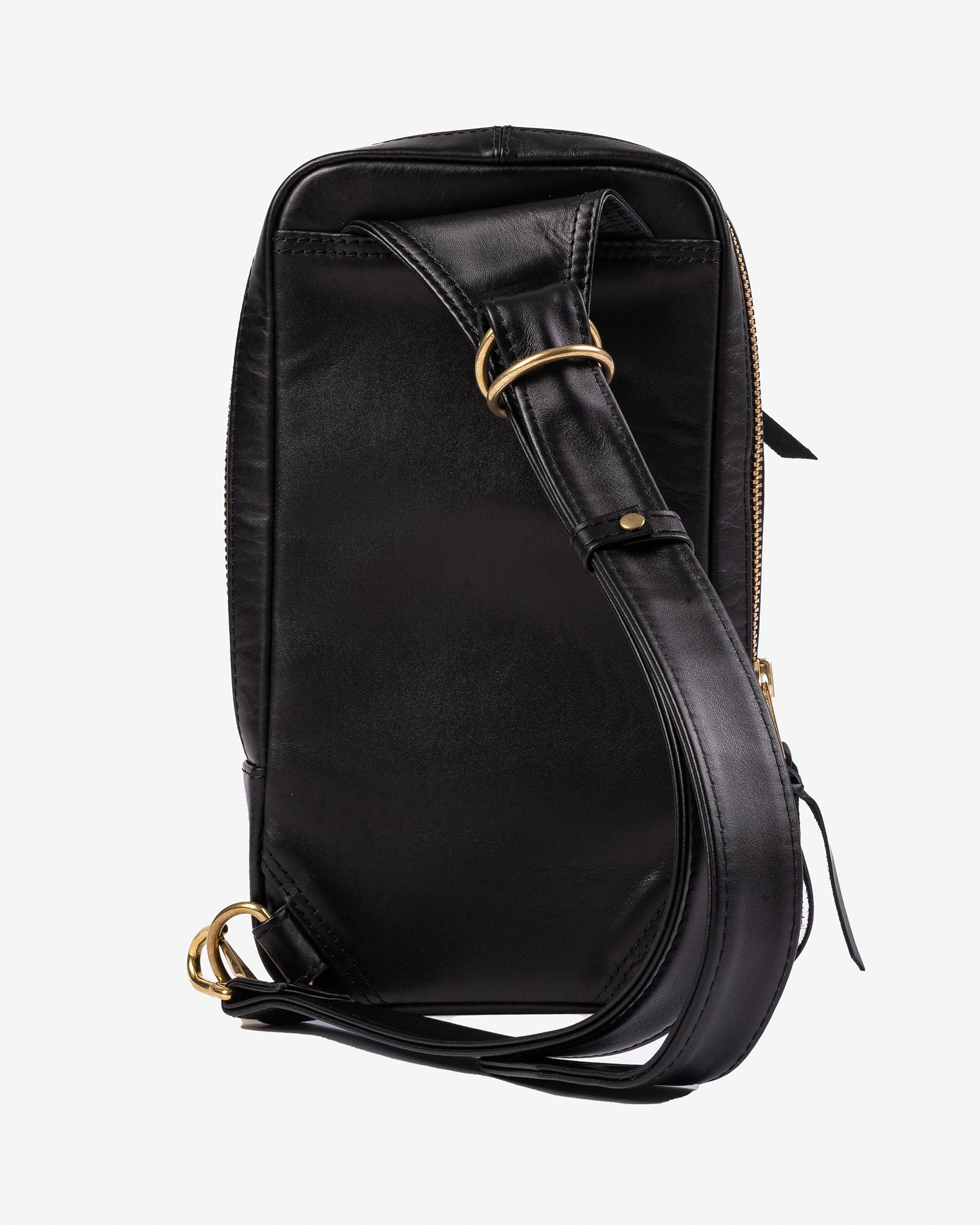 IHE-40-BLK Rectangular Leather Diamond Stitched Shoulder Bag - Black - 8