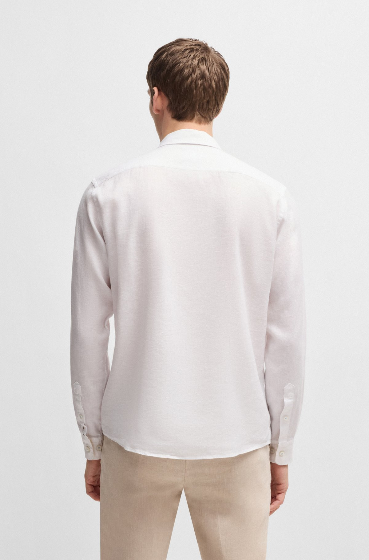 SLIM-FIT SHIRT IN STRETCH LINEN - 5