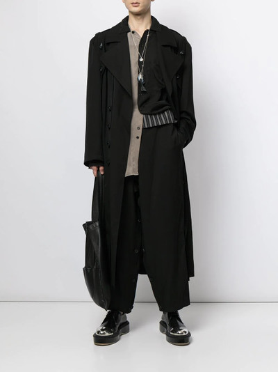 Yohji Yamamoto cropped wrap-effect trousers outlook