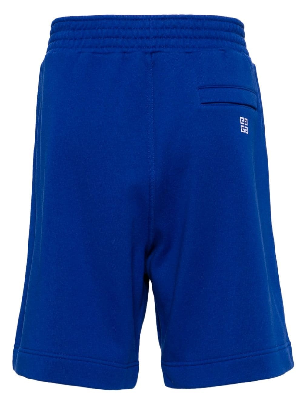 wave-print cotton track shorts - 2
