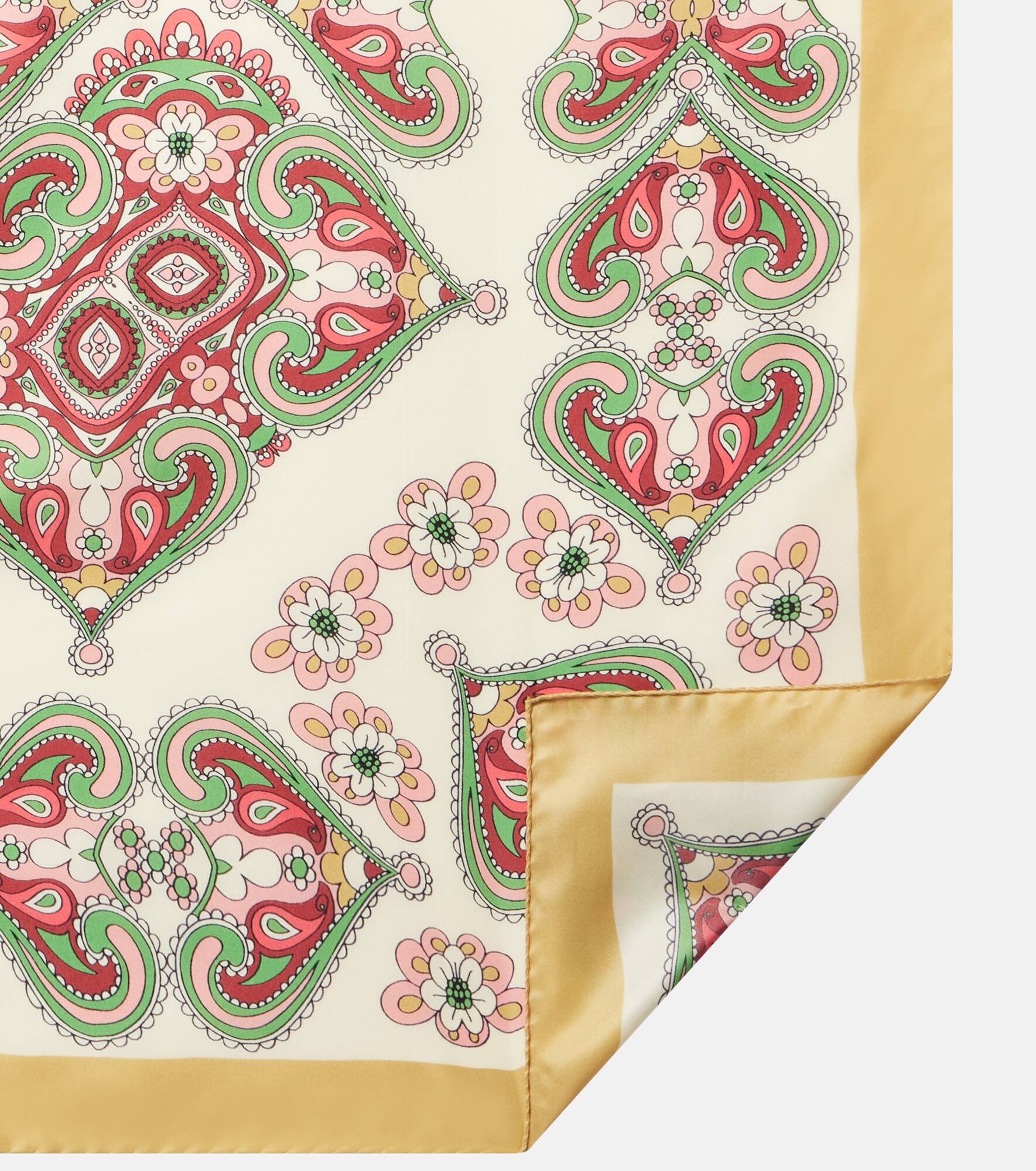 Paisley silk twill scarf - 5