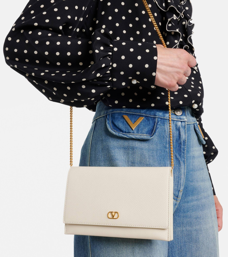 VLogo Signature Mini leather crossbody bag 2