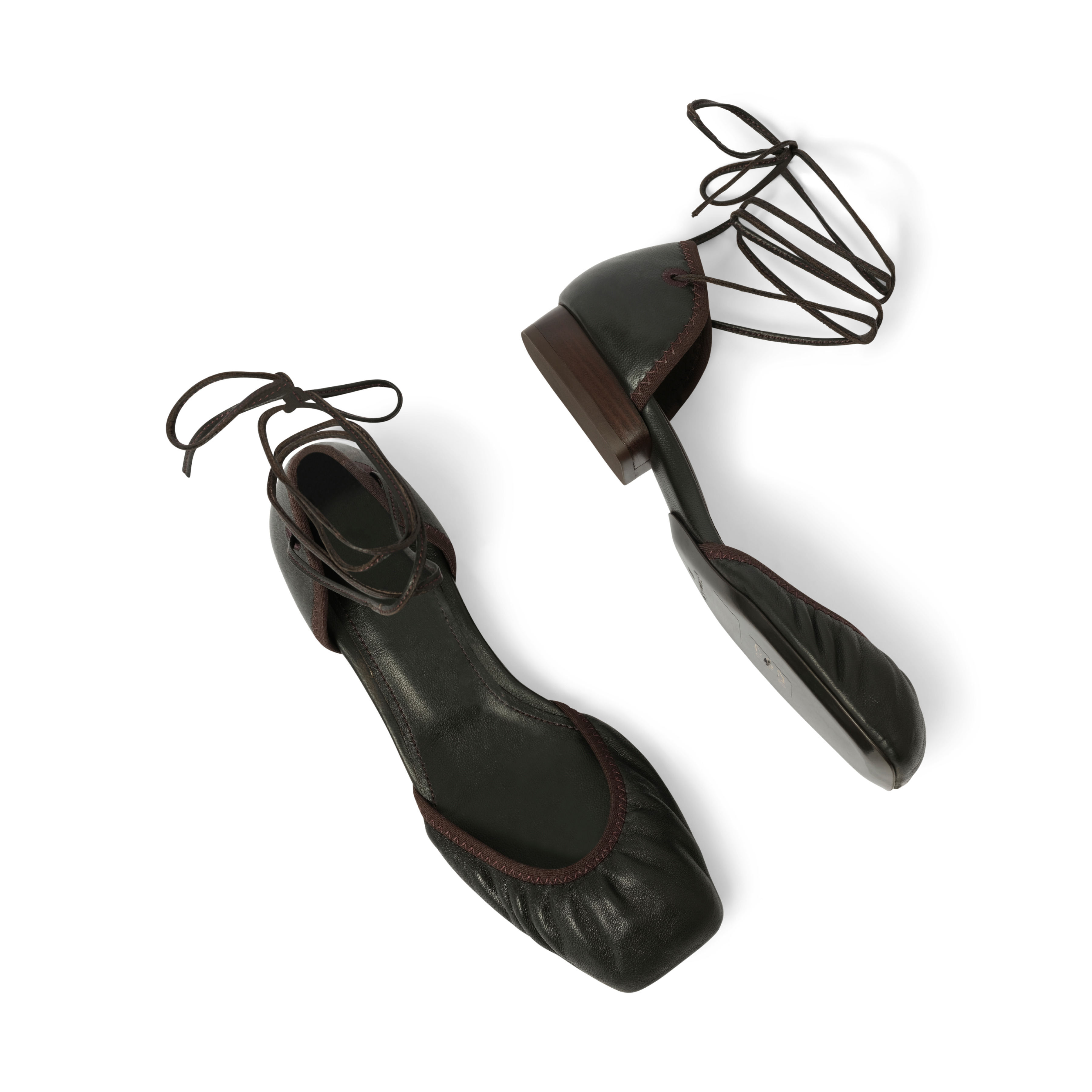 Micro Ballerina Flat in Dark Chocolate - 4