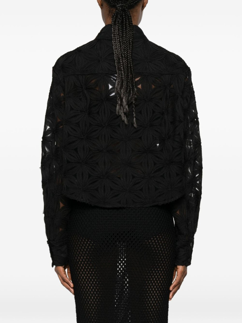 floral-print cropped blouse 4